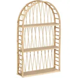 Atmosphera Wandregal Wandablage Hängeregal Dekoregal Bücherregal Bambus beige 45x11x74cm