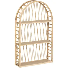 Atmosphera Wandregal Wandablage Hängeregal Dekoregal Bücherregal Bambus beige 45x11x74cm