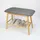 Trendline Polsterbank Bambus Grau 60 x 30 x 45 cm