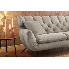 KAWOLA 2-Sitzer Charme Cord steingrau