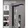 Vevor Duschpaneel-Turmsystem (6 in 1) mit Regenwasserfall-Duschkopf & LED, (1345 mm) Duschsäule aus gebürstetem Edelstahl, - Schwarz