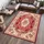 Tapiso Atlas Teppich Kurzflor Rot Creme Beige Traditionell Orientalisch Mäander Orient Design Floral Muster Wohnzimmer Schlafzimmer ÖKOTEX 80 x 150 cm
