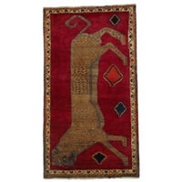Orientteppich Perserteppich Gabbeh 198 x 110 cm, Borento, rechteckig, Handgeknüpft rot