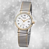 Regent Damen Herrenuhr silber gold Elegant Quarz Analoguhr URF461