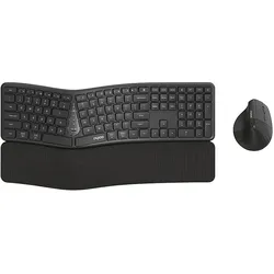RAPOO 8810ME KOMBO Tastatur und Maus, Set, kabellos, Grau