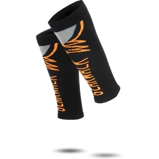 normani Beinstulpen 2 Paar Sport-Waden-Kompressionsstulpen ohne schneidenden Abschlussrand orange 32-38 cm (M)