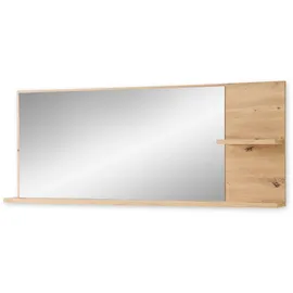 Innostyle Wandspiegel BARI Eiche Artisan Glas, Holzwerkstoff, rechteckig, 148x60x17 cm, Ablage, Spiegel Wandspiegel