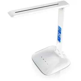 Brandson Schreibtischlampe, Dimmbar, Farbwechsel, Temperatur-, Alarm- & Kalenderfunktion, LED Tischlampe -