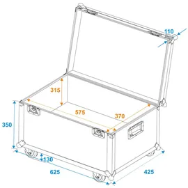 Roadinger Universal-Transport-Case 60x40cm mit Rollen