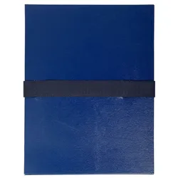 Exacompta 2652E 10x Mappe mit dehnbarem Rücken balacron sans rabat Gürtel mit Klettverschluss - 24x32cm - Dunkelblau