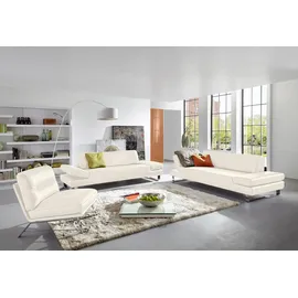 W.Schillig Couch Leder 2-Sitzer Weiß