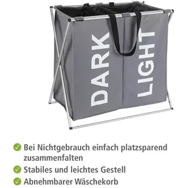 Wenko Wäschesortierer Duo Grau