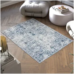 tectake® Vintage Designer Teppich, verschiedene Größen, pflegeleichter, flauschiger Kurzflor, rutschfeste Unterseite