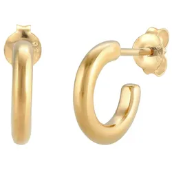 Elli Creolen Stecker Basic Trend Rund 925 Silber Ohrringe   Damen 