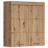 trendteam smart living Badezimmer Hängeschrank Amanda, 73 x 77 x 23 cm Badezimmerschrank mit verstellbare Zwischenböden, MDF-Fronten in Hochglanz- oder Holzoptik