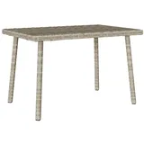 vidaXL Gartentisch Rechteckig 63 x 44,1 x 37 cm Hellgrau