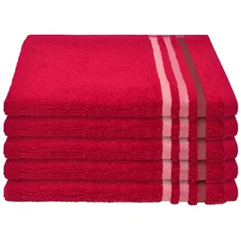 SCHIESSER Skyline Color Gästehandtuch 5 x 30 x 50 cm rot