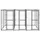 vidaXL Outdoor-Hundezwinger 3,3 m x 2,2 m x 1,8 m Stahl Schwarz