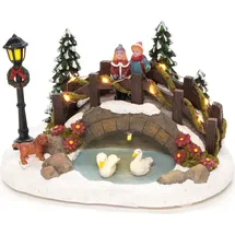 Konstsmide LED Szenerie Teich mit Brücke 10 LEDs Bunt