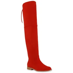 Damen Overknees in Rot