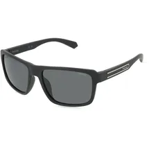 Polaroid PLD 2158/S Herren-Sonnenbrille Vollrand Quadratisch Kunststoff-Gestell, schwarz,