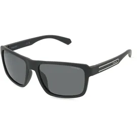 Polaroid PLD 2158/S Herren-Sonnenbrille Vollrand Quadratisch Kunststoff-Gestell, schwarz,