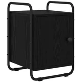 vidaXL Nachtschrank Schwarze Eiche 0 x 0 x 0 cm Schwarz