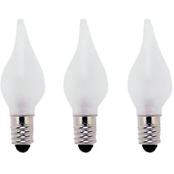 Ersatz-Leuchtmittel für Kerzenlichter - E10 - 55V - 3W - Warmweiß - 3 Stück