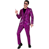 W WIDMANN MILANO Party Fashion - Party Anzug Herren, Set mit Jackett und Hose, 80er Jahre Kostüm für Karneval und Festival