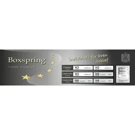 Jockenhöfer Gruppe Boxspringbett »Scarlett mit einer hochwertigen 7-Zonen-Tonnentaschenfederkernmatratze« H3, H3/H4 oder H4, und einem 9cm Kaltschaum-Topper, beige