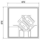 Ottofond Wannenträger Maui Q 870 x 870 mm