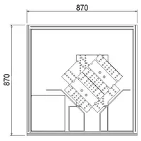 Ottofond Wannenträger Maui Q 870 x 870 mm