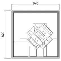 Ottofond Wannenträger Maui Q 870 x 870 mm
