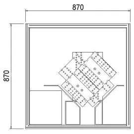 Ottofond Wannenträger Maui Q 870 x 870 mm