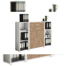 moebel-dich-auf TABOR 13 Aktenschrank 0 x 0 x 0 cm weiß/Gold