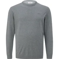 s.Oliver Baumwollpullover mit Logo-Stickerei - grau - 3XL