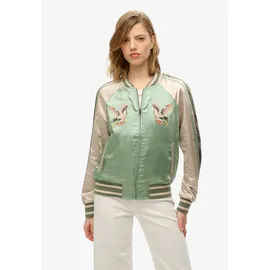 Superdry Suikajan Embroidered Bomberjacke - Desert Sage Green - XL