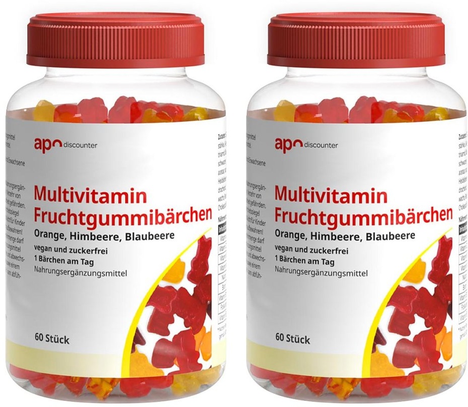 Multivitamin Fruchtgummibärchen vegan und zuckerfrei