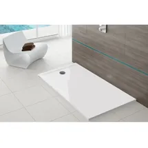 Hoesch Mineralguss-Duschwanne Muna S 150x100x3cm, weiß matt, ohne Antirutsch