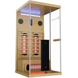 Artsauna Göteborg 90 x 90 x 190 für 1 Person mit Vollspektrumstrahlern & Hemlockholz