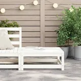 vidaXL Gartenhocker Weiß 70x70x30 cm Massivholz Kiefer