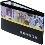 IDENA 303598 - Kontoauszugordner DIN lang, mit Aufdruck, 5,5 cm Rückenbreite, Bankordner, für Kontoauszüge