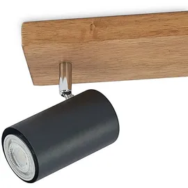 LINDBY Maniva 3-flg. 44 x 9 x 16 cm schwarz Holz