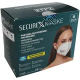 50 Stück FFP2 Maske Securex Atemschutzmaske Mundschutz in einer Box, einzeln verpackt