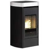 Edilkamin Pelletofen | LENA 8 Stahl | 7,9 kW | Top Keramik weiß