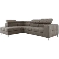 XXL Ecksofa Couch mit Schlaffunktion, Schlafsessel mit Bettfunktion L Form, Big Sofa, Schlafsofa mit Bettkasten, Ecksofa mit Schlaffunktion 280 cm breit, Sofa mit Schlaffunktion (Links, Vogue 4)