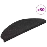 vidaXL Stufenmatten Selbstklebend 30 Stk. Schwarz 65x22,5x3,5 cm