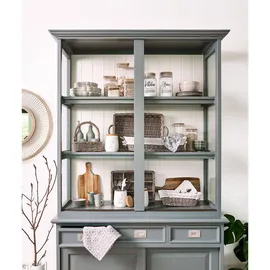 Zeller Baguette-Korb mit Beutel, Weide/Canvas