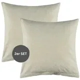 Esprit Renforcé Kissenbezüge und Bettwäsche HARP Grau 40 x 40 cm 2er Pack - Grau