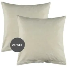 Esprit Renforcé Kissenbezüge und Bettwäsche HARP Grau 40 x 40 cm 2er Pack - Grau